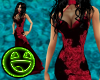 [SC]Blk N Red FloralGown