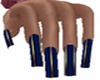 nails blue/gold 