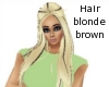 Hair blonde/brown