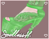 Femboy Lace Green heels
