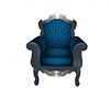 Blue silver chair