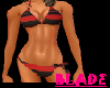 RED & BLACK STRIPED KINI