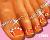 Feet + Gold Rings Orange