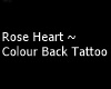 Rose Heart Back Tattoo