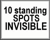 10 Standing Spots Invsbl