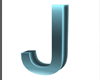 J blue Neon Letter
