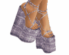 ! Lilac Knit Platforms