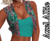 AA Teal Blue Fantasy Top