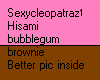 Hisami bubblegum/brownie