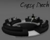Dark Gray Circle Couch