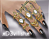 ✘Black Nails + Rings