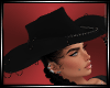 LS~BLACK COWGIRL HAT