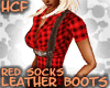 HCF Red Socks Boots F