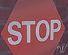 City Stop Sign Wall