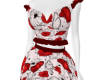 D! Red floral dress