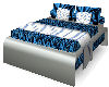 Blue and White Bed