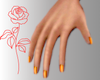 Orange Short Nails