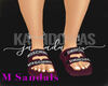Maroon M Sandals