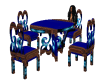 BLUE TABLE AND CHAIRS