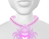 Pink Spider Necklace