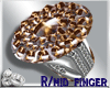 Huge Chocolate Dia Ring 