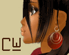  *CW*RED GOLD HOOPS