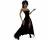 Black Purple Goth Dress