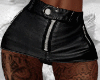 leather skirt + tattoo