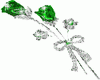 Green flashing flowers