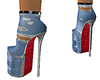 RIPED JEAN BOOTS
