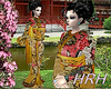 HRH Gold Flowers Kimono
