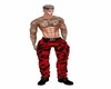 Red Camo Chain Pants