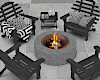 Black Chairs Firepit