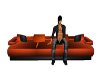 (Dru) Dark Orange Sofa