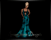 Rose Gown Teal