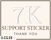 Q ° 7K Support Sticker