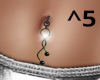 Twisted Belly Ring Blk