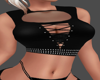 Laced Up Black Top