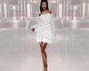flared lace white dress