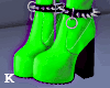 green spike boots