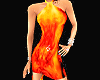 Red Flame Halter Dress