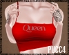 Queen top red