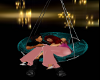 Teal Round Cuddle Swing