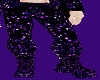 Purple Sequin Stud Pants