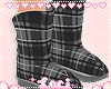 Grey Plaid Boots