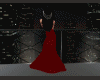 Long red gown