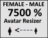 Avatar scaler 7500%