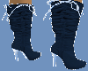 Dark Blue Suede Boots
