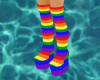 -dt- Rainbow Wedge Boots