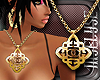 !MS!Gold Pendent Ncklace